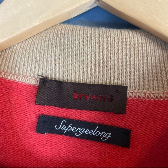 Brown’s Pink 100% Wool Super Geelong 1/4 Zip Sweater - Picture 3 of 9